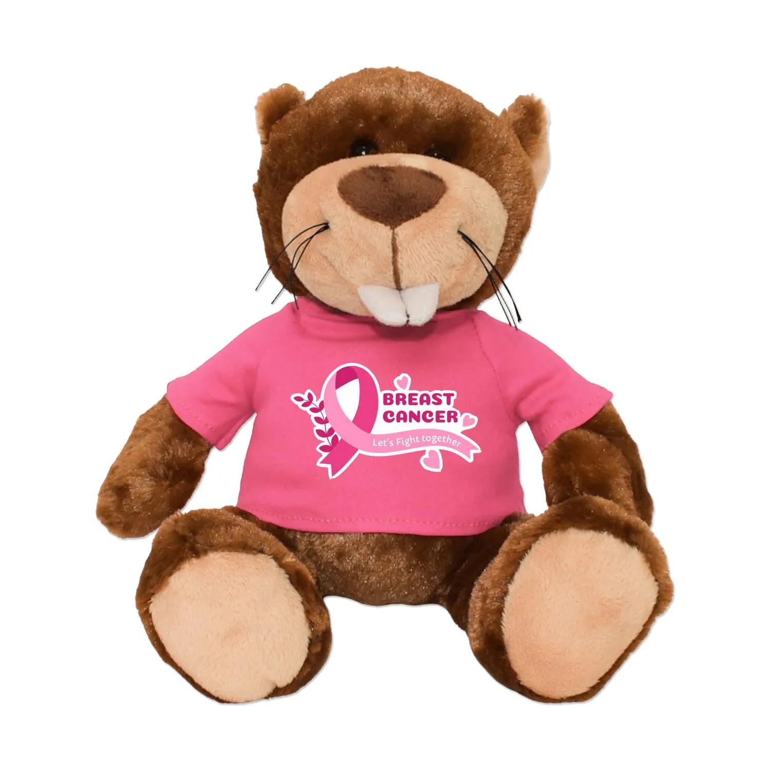 Plush Beaver Bucky Brown Fur Felt Teeth Polyester - 11 in - product view 8