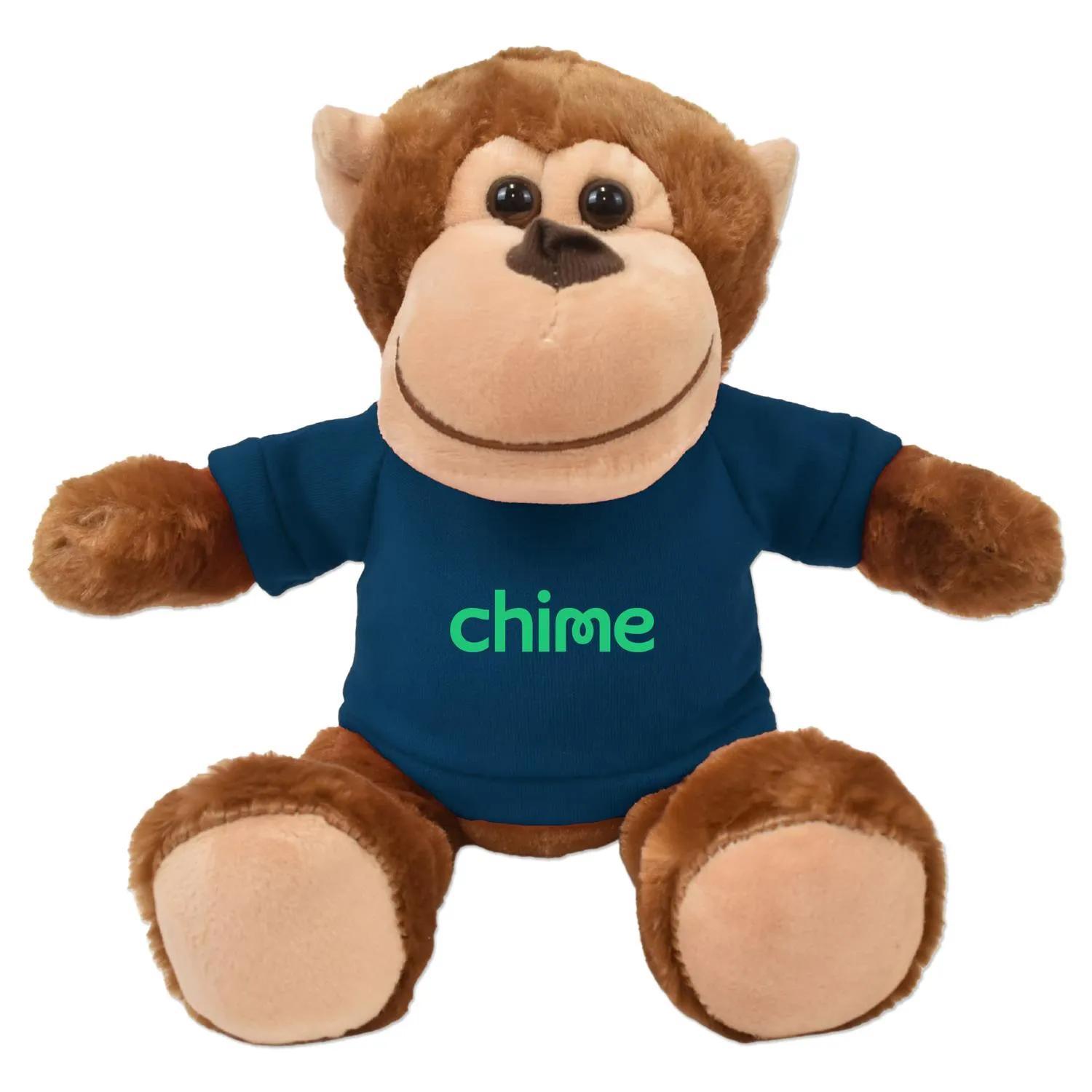 Plush Monkey Milo Brown Soft Cuddly Polyester - 11 in - product view 6