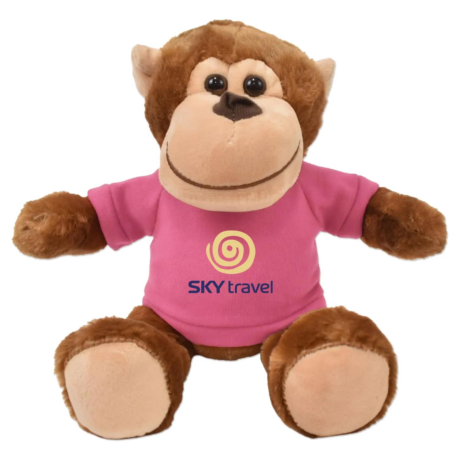 Plush Monkey Milo Brown Soft Cuddly Polyester - 11 in - product view 8