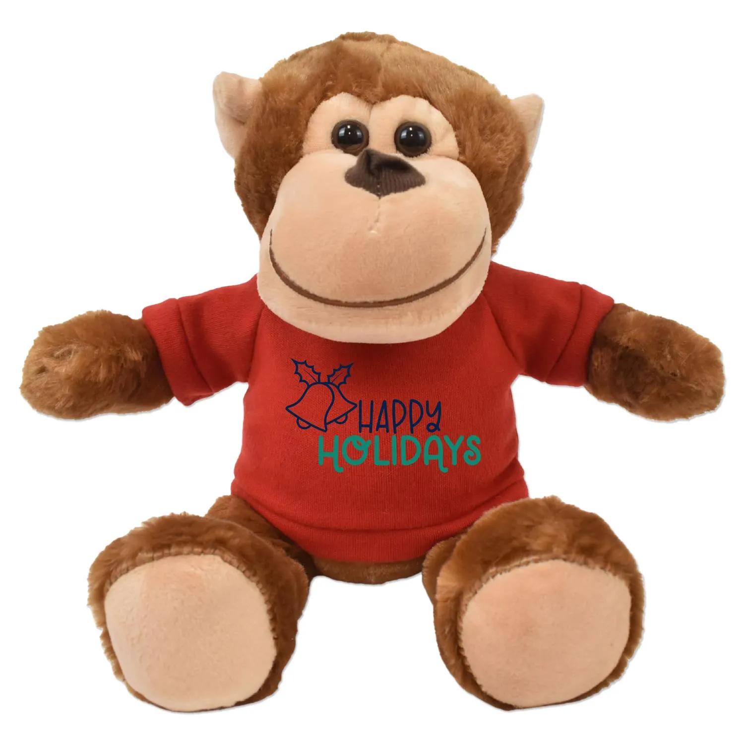 Plush Monkey Milo Brown Soft Cuddly Polyester - 11 in - product view 9