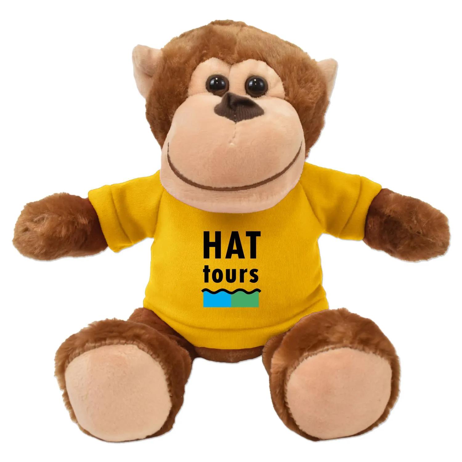 Plush Monkey Milo Brown Soft Cuddly Polyester - 11 in - product view 11