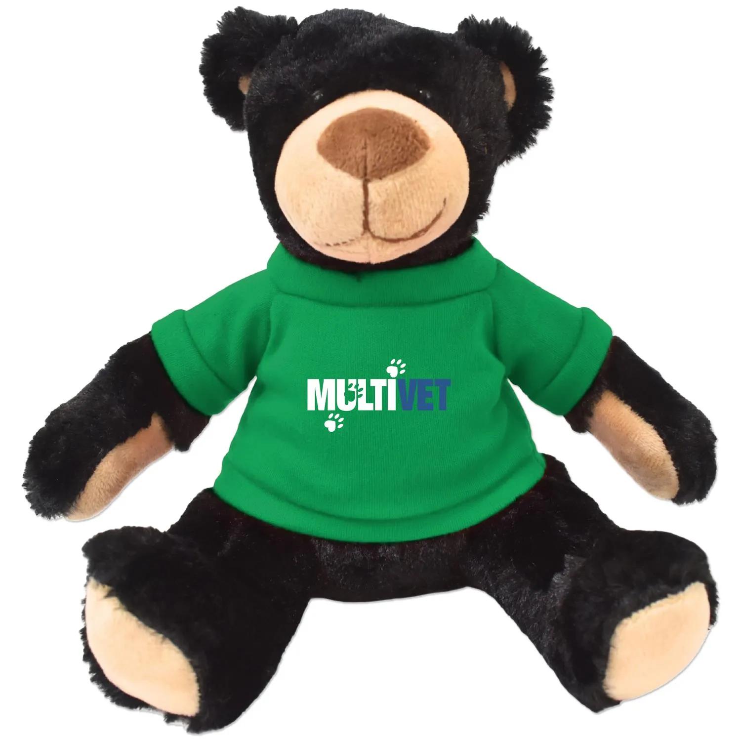 Plush Bear Rufus Black Huggable Soft Polyester - 11 in - product view 5