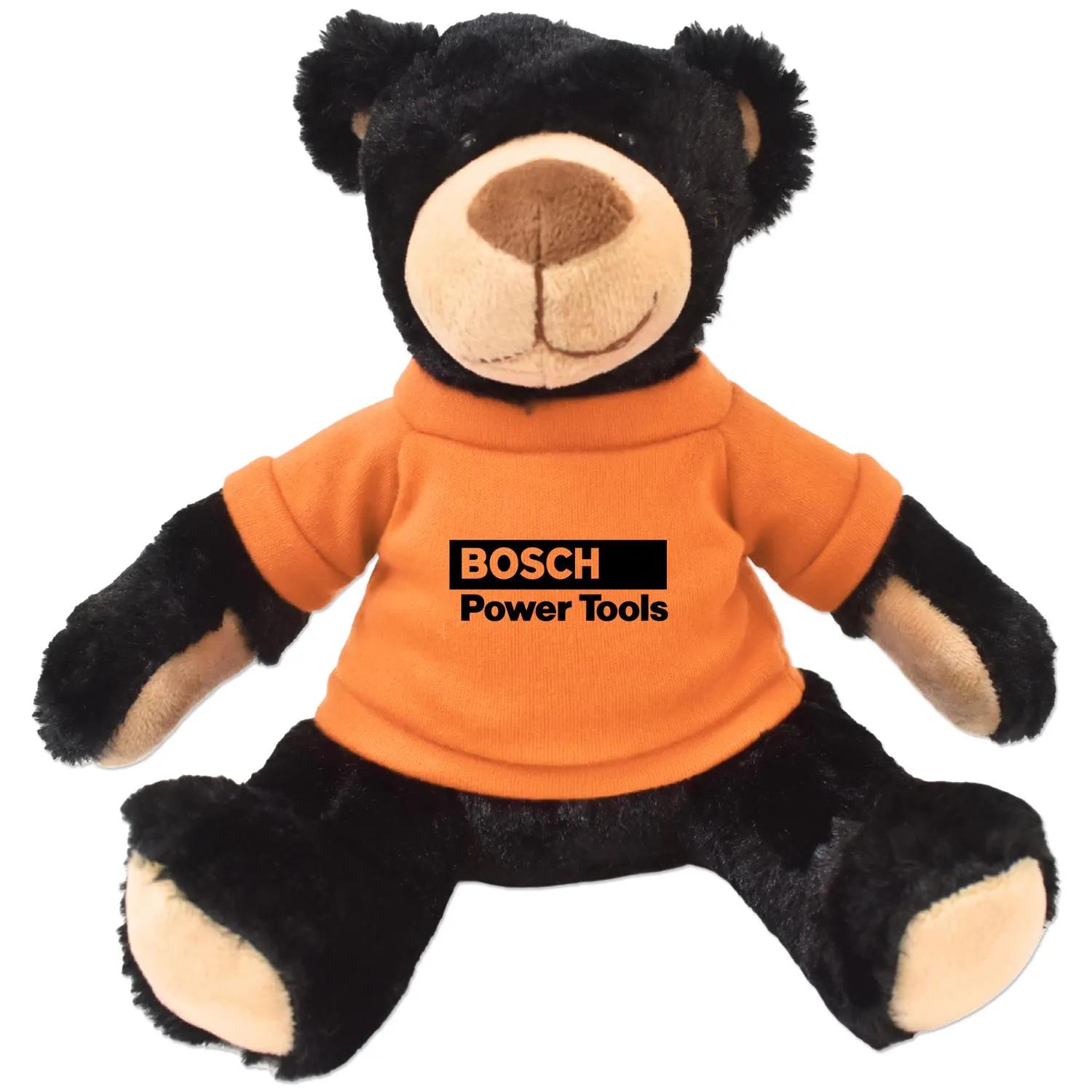 Plush Bear Rufus Black Huggable Soft Polyester - 11 in - product view 7