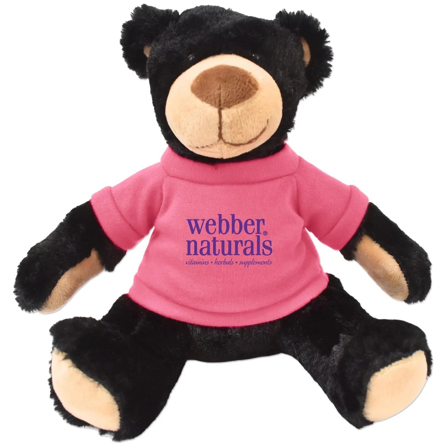 Plush Bear Rufus Black Huggable Soft Polyester - 11 in - product view 8