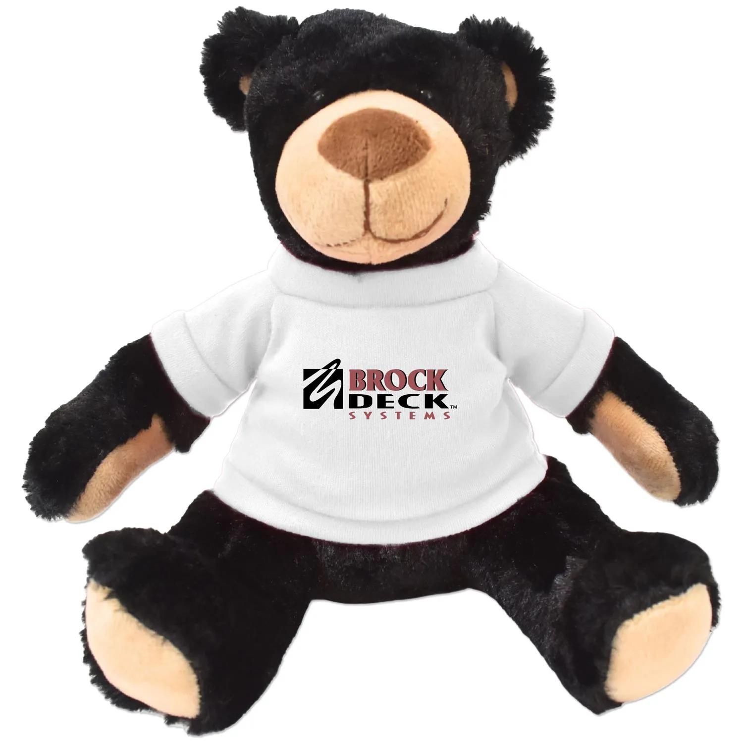 Plush Bear Rufus Black Huggable Soft Polyester - 11 in - product view 10