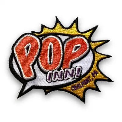 Large Embroidered Patch Heat Seal Polyester - 4 x 4 in - promotional product with custom logo