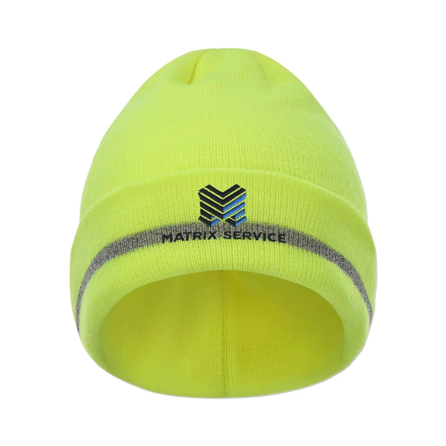 Safety Beanie Folded Reflective Threads Acrylic - 12 in - product view 2