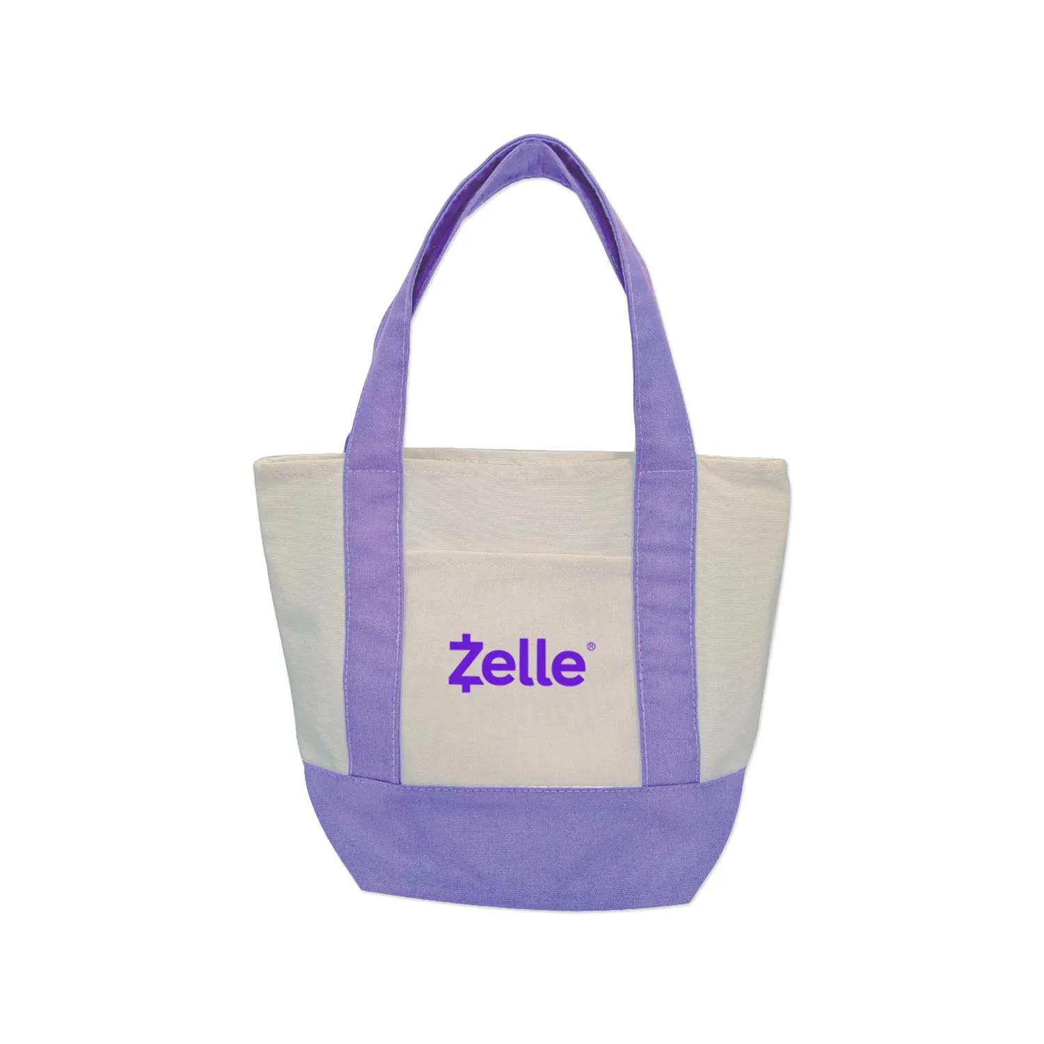 Mini Canvas Tote Bag Poly Cotton Durable - 14 oz - product view 8
