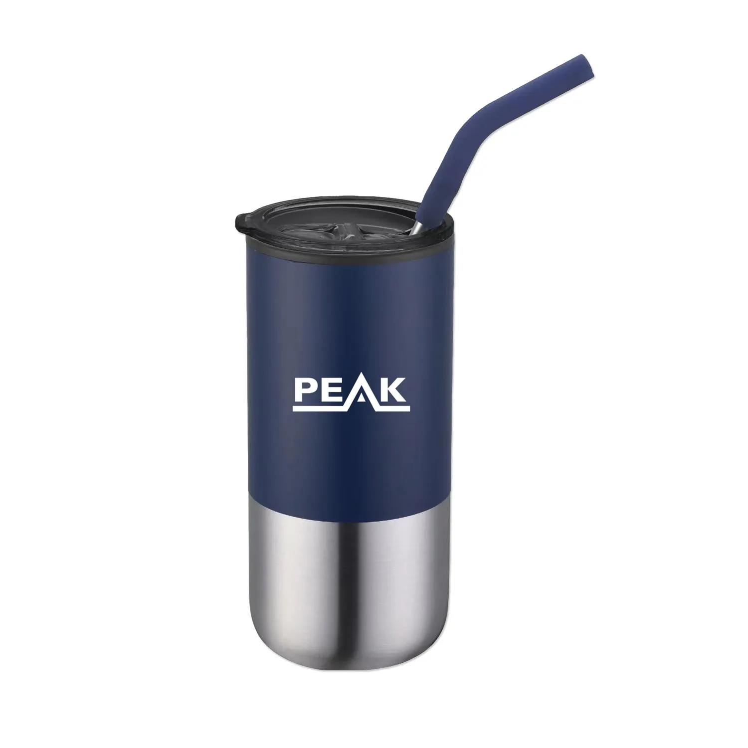 Tumbler Double Wall Stainless Steel with Straw - 16 oz - product view 3