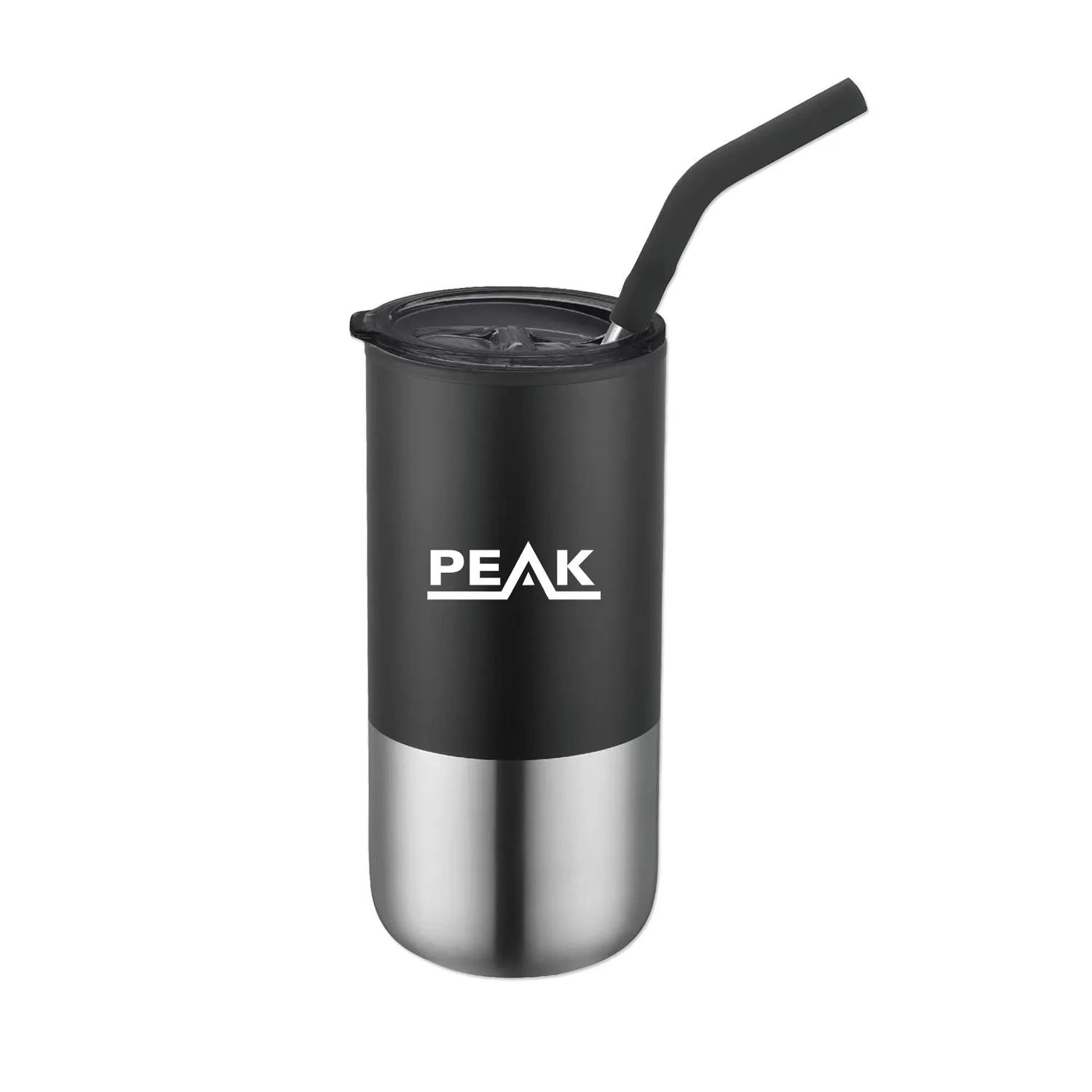 Tumbler Double Wall Stainless Steel with Straw - 16 oz - product view 5