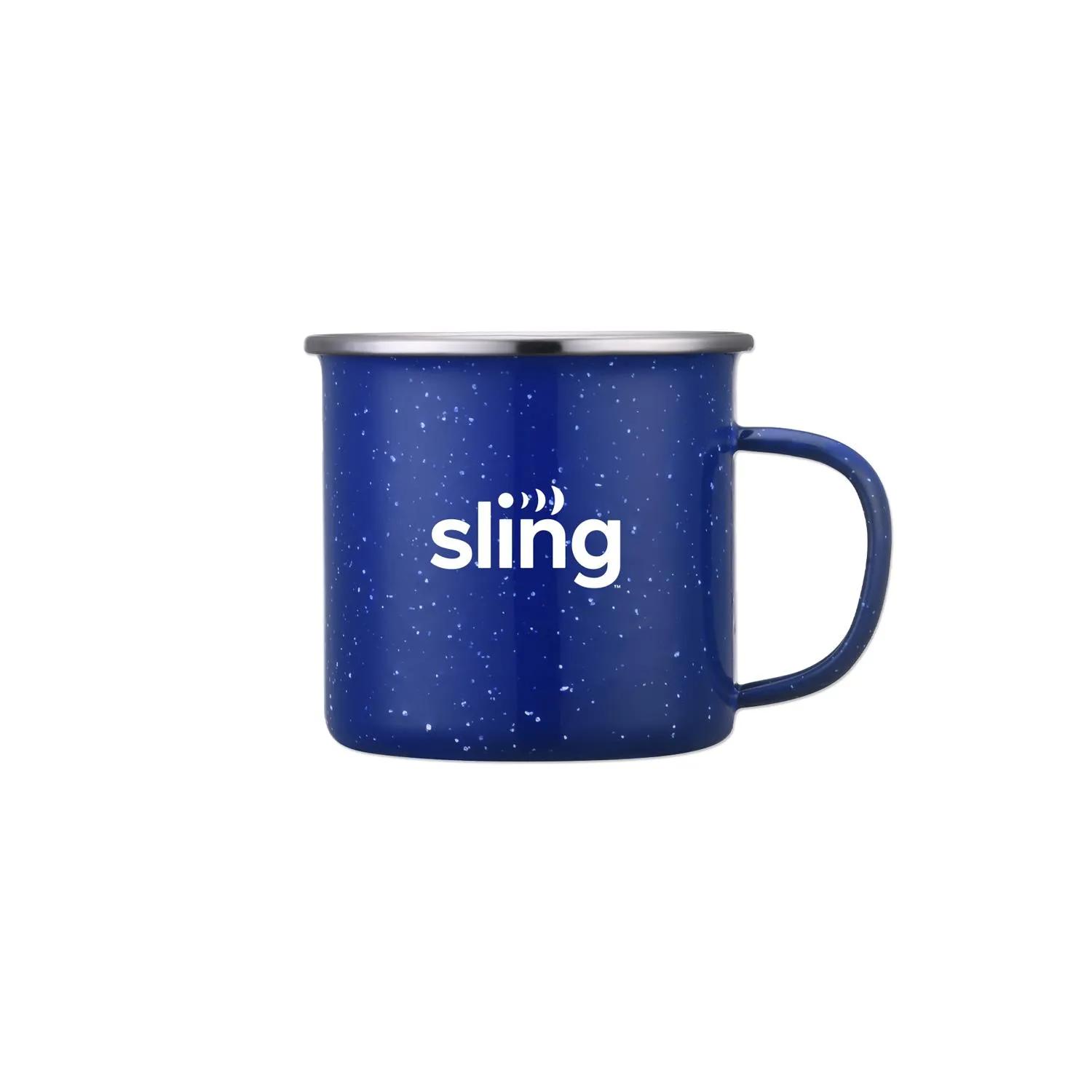 Camp Mug Enamel Coated Iron Speckled Finish - 16 oz - product view 3