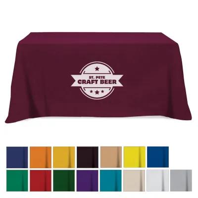 Table Cover Flat Poly Cotton 3-Sided 6 Ft - 128 x 58 in