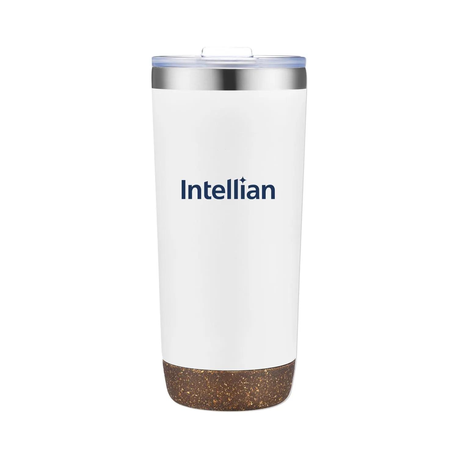 Vacuum Tumbler Cork Bottom Slide Lid Steel - 22 oz - product view 2