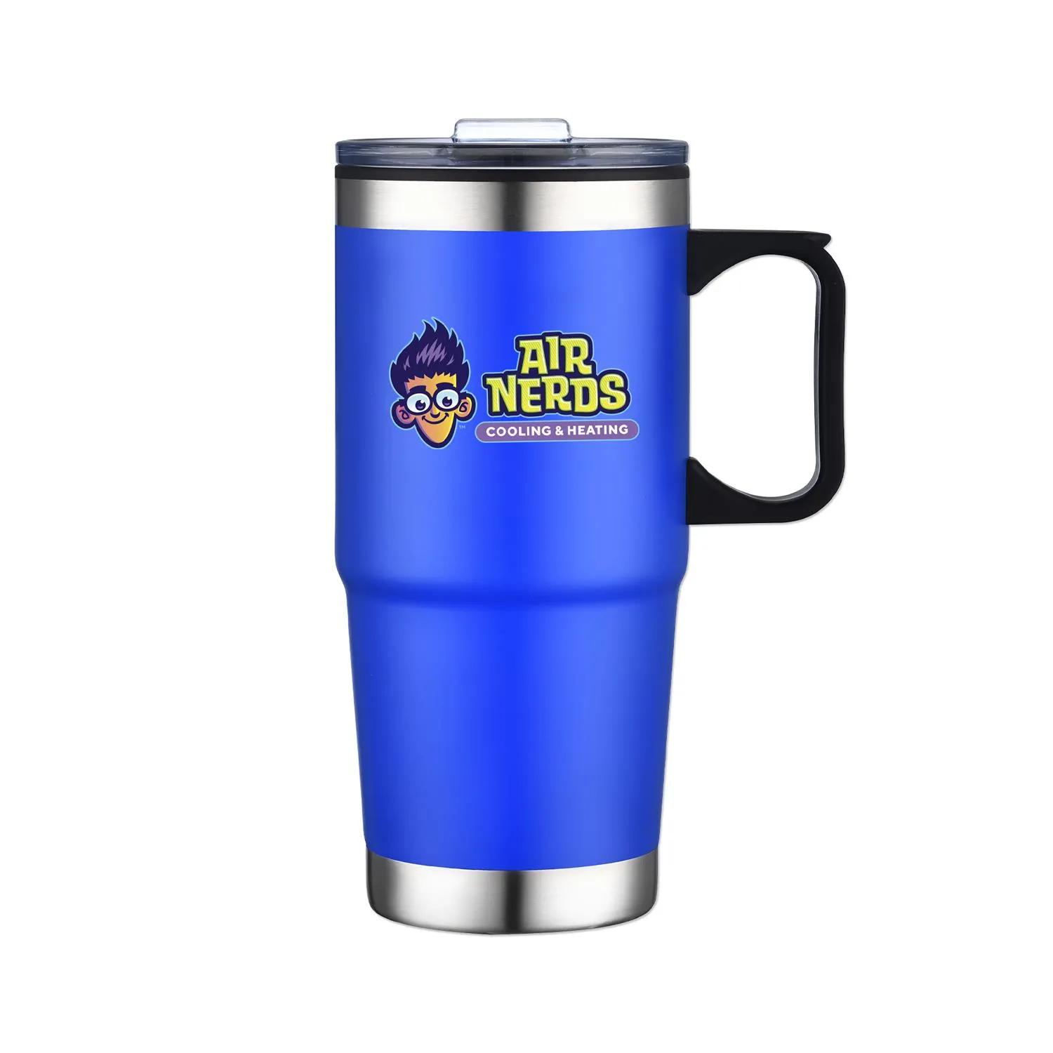 Travel Mug Stainless Steel Handle Slide Lid - 24 oz - product view 3