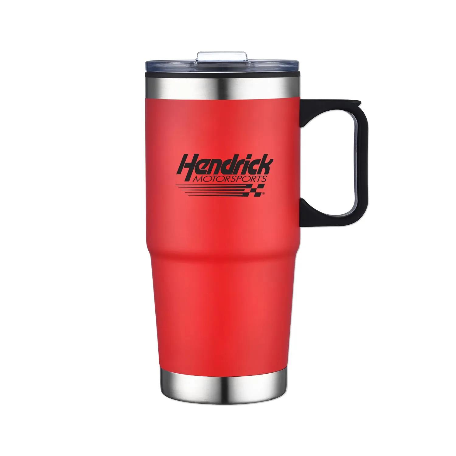 Travel Mug Stainless Steel Handle Slide Lid - 24 oz - product view 4
