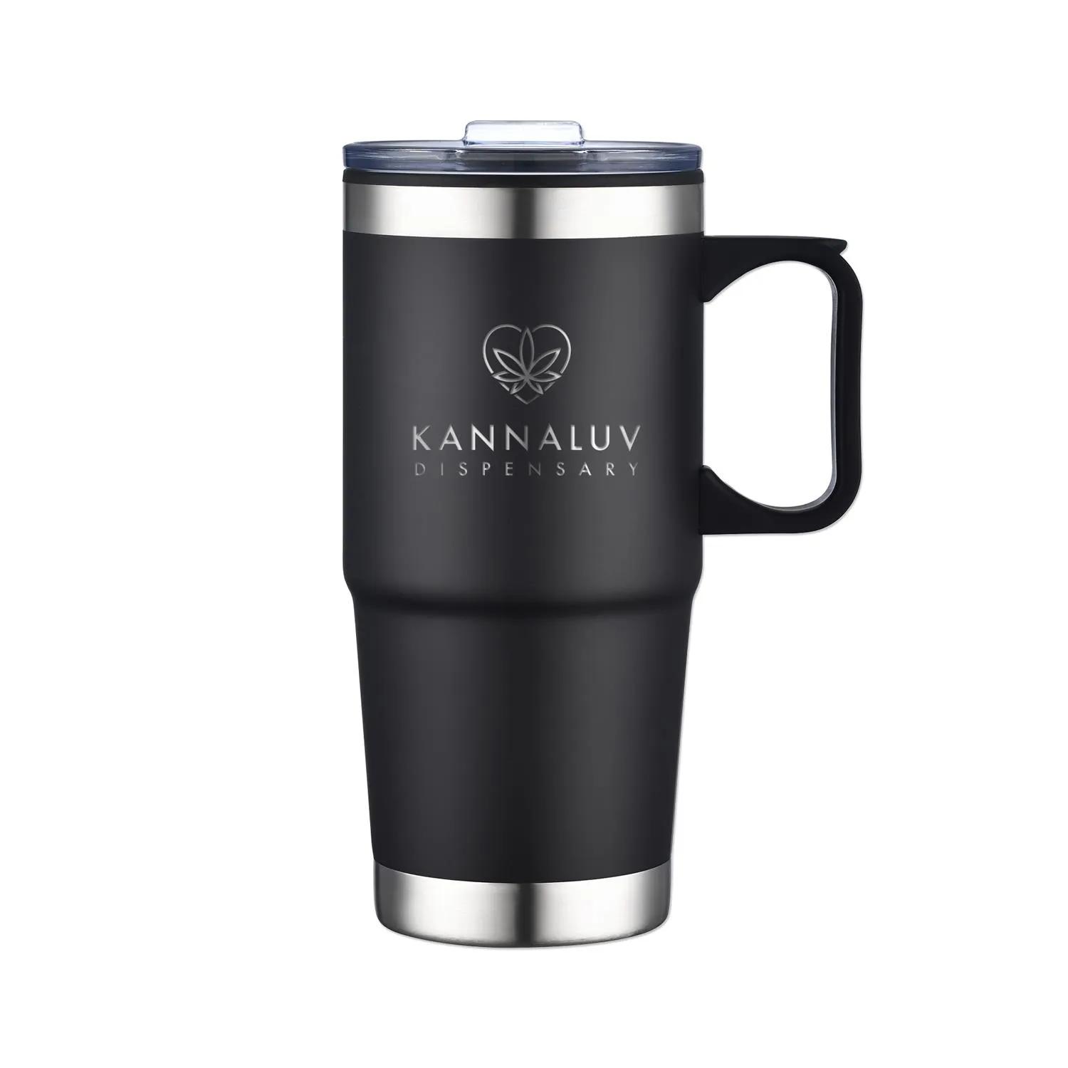 Travel Mug Stainless Steel Handle Slide Lid - 24 oz - product view 5
