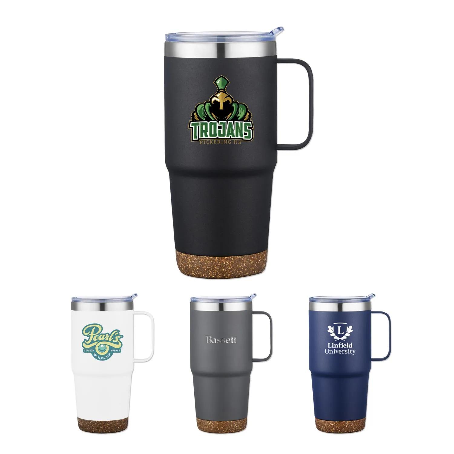 Travel Mug Cork Bottom Slide Lid Vacuum - 24 oz