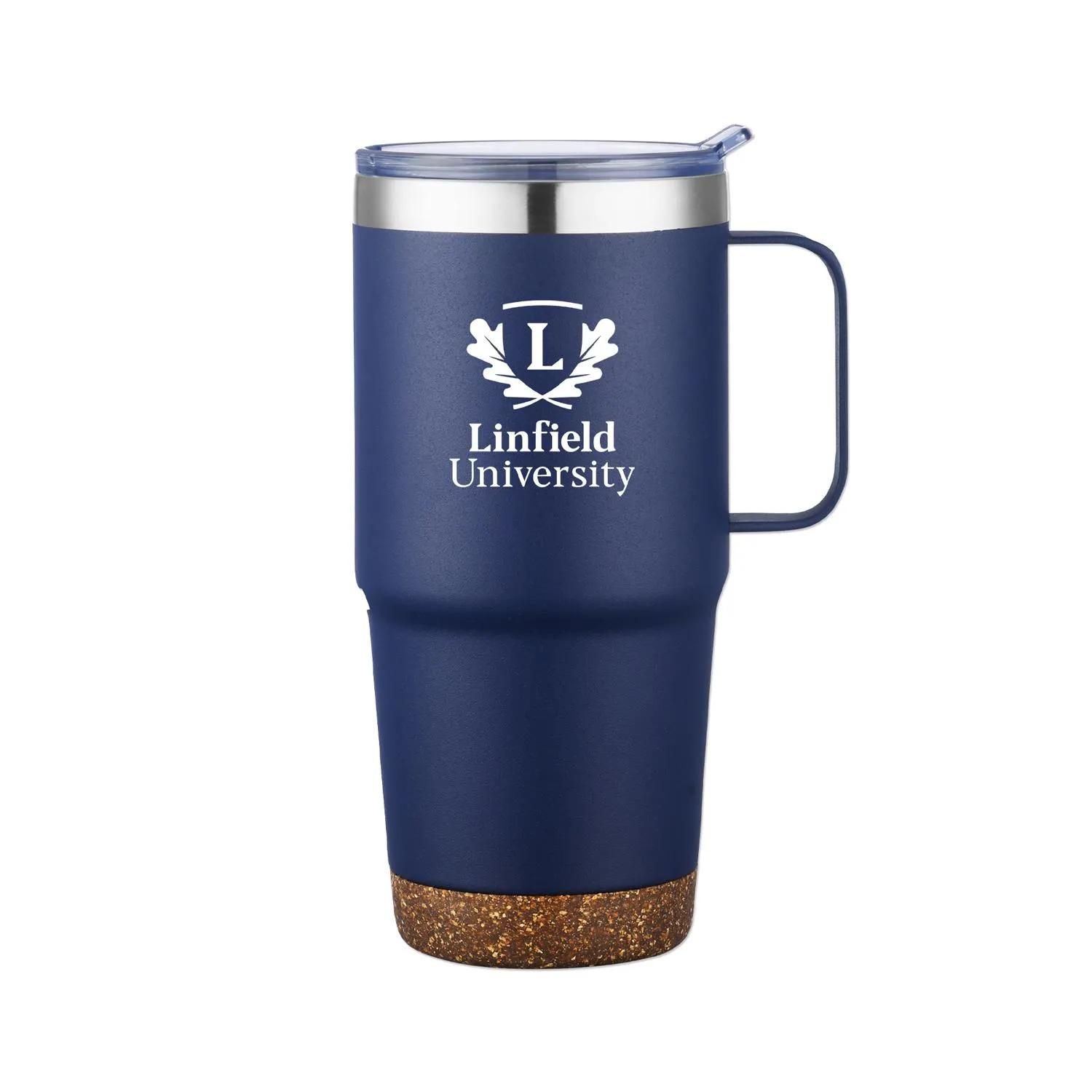 Travel Mug Cork Bottom Slide Lid Vacuum - 24 oz - product view 3