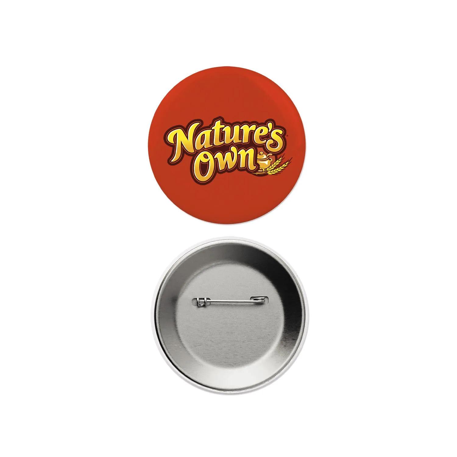 Custom Round Button Pin Made in USA - 3 in - product view 2