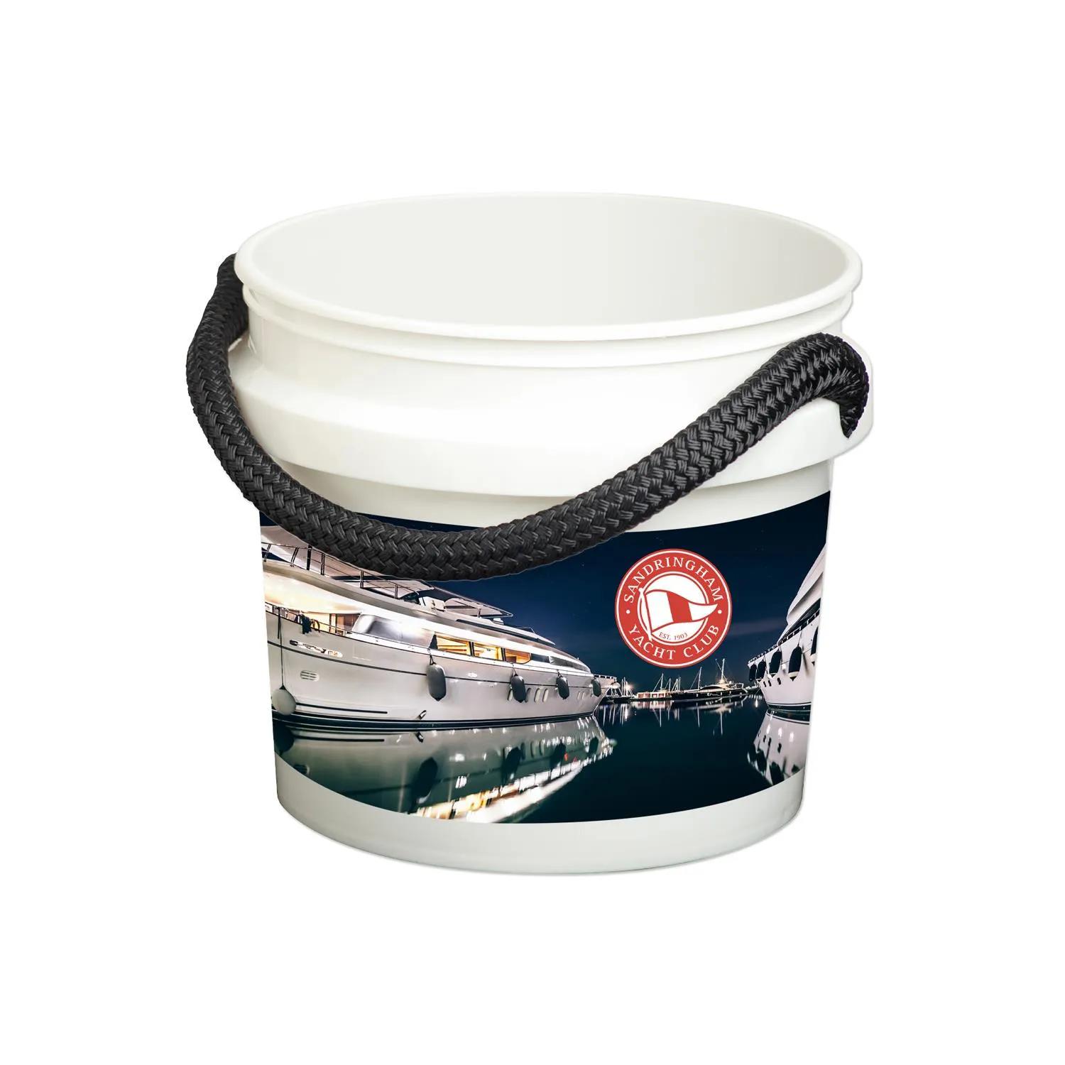 Rope Handle Bucket Custom Printed Utility - 3.5 gal - product view 3