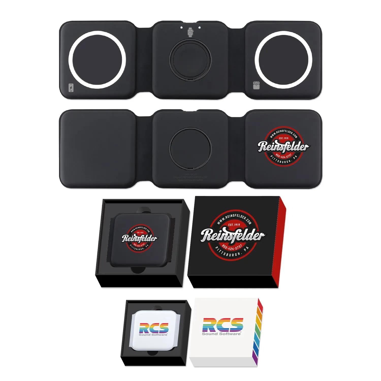 3-in-1 Phone Charger with Custom Color Sleeve Compact