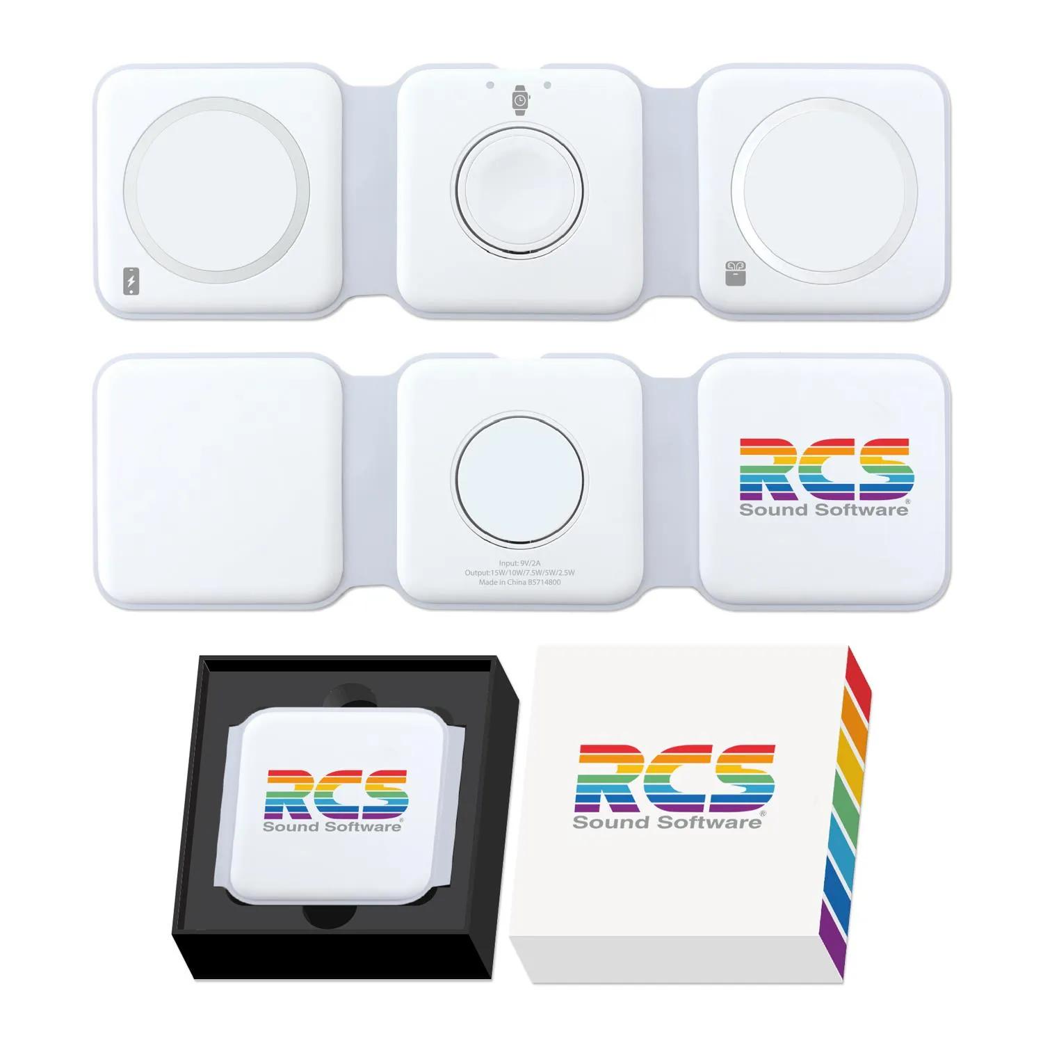 3-in-1 Phone Charger with Custom Color Sleeve Compact - product view 2