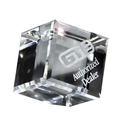 Optic Crystal Cube Award Large - 3 x 3 in