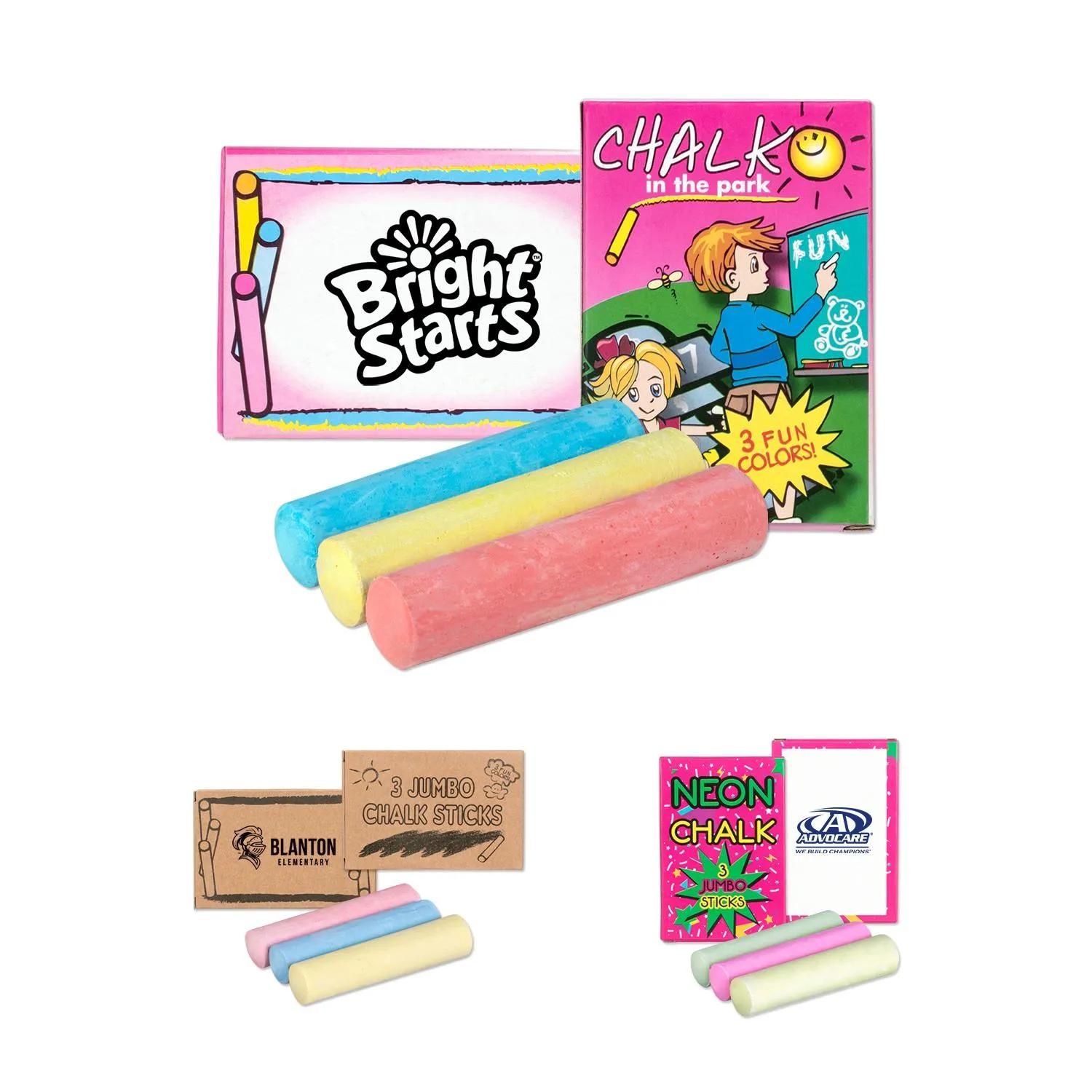Jumbo Chalk Pack 3-Count Kid Friendly Silicone - 4.25 in