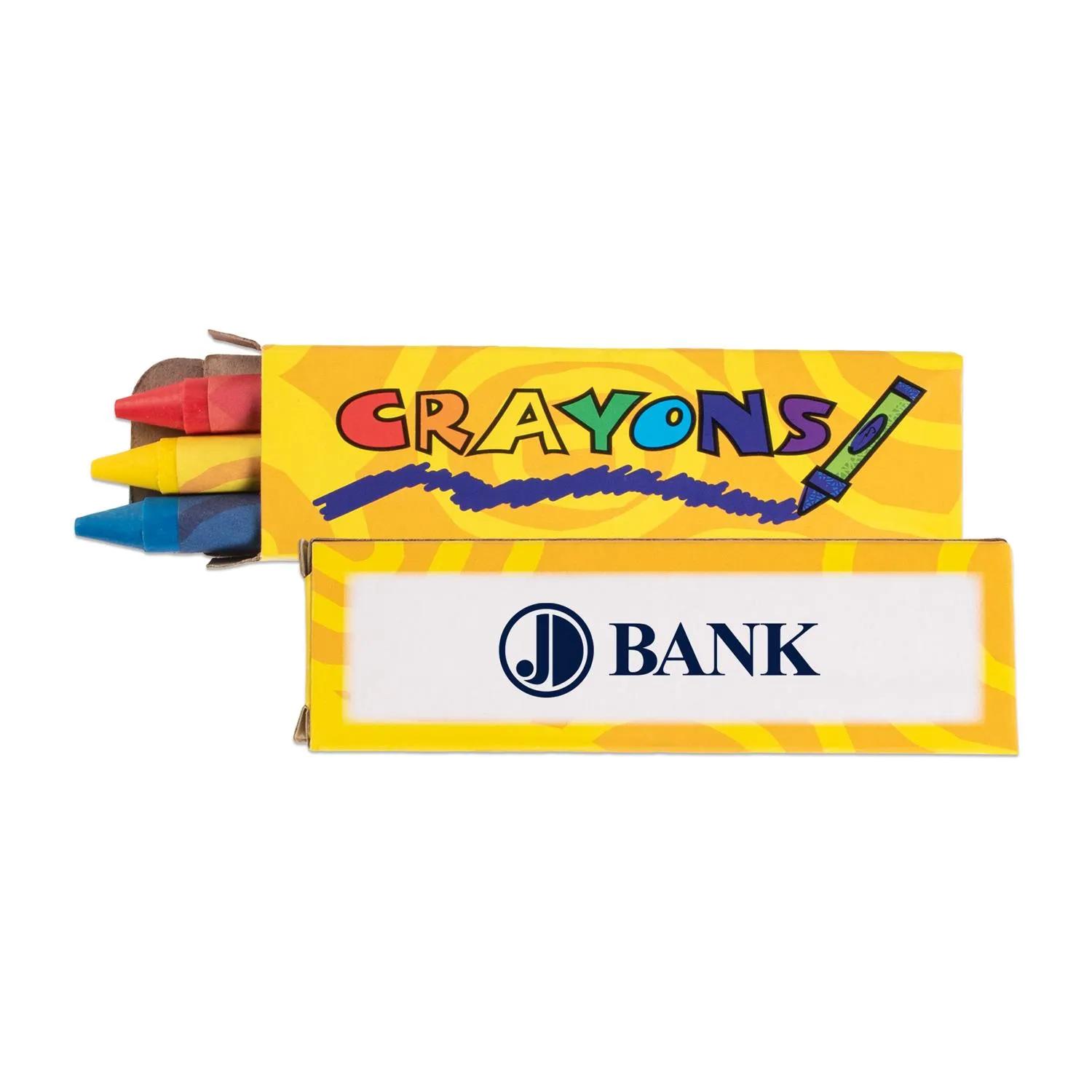 Kids Crayon Pack 3-Count Wax Crayons Marketing Tool - product view 3