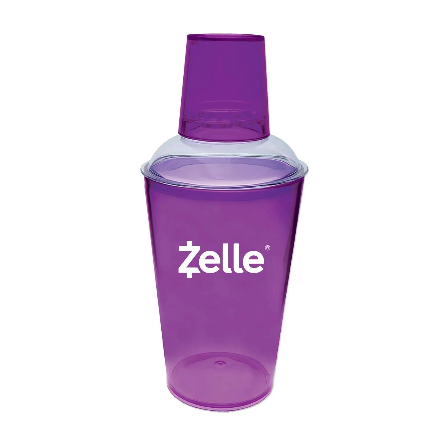 Cocktail Shaker 3-Piece Plastic Clear Strainer 9 Colors - product view 9