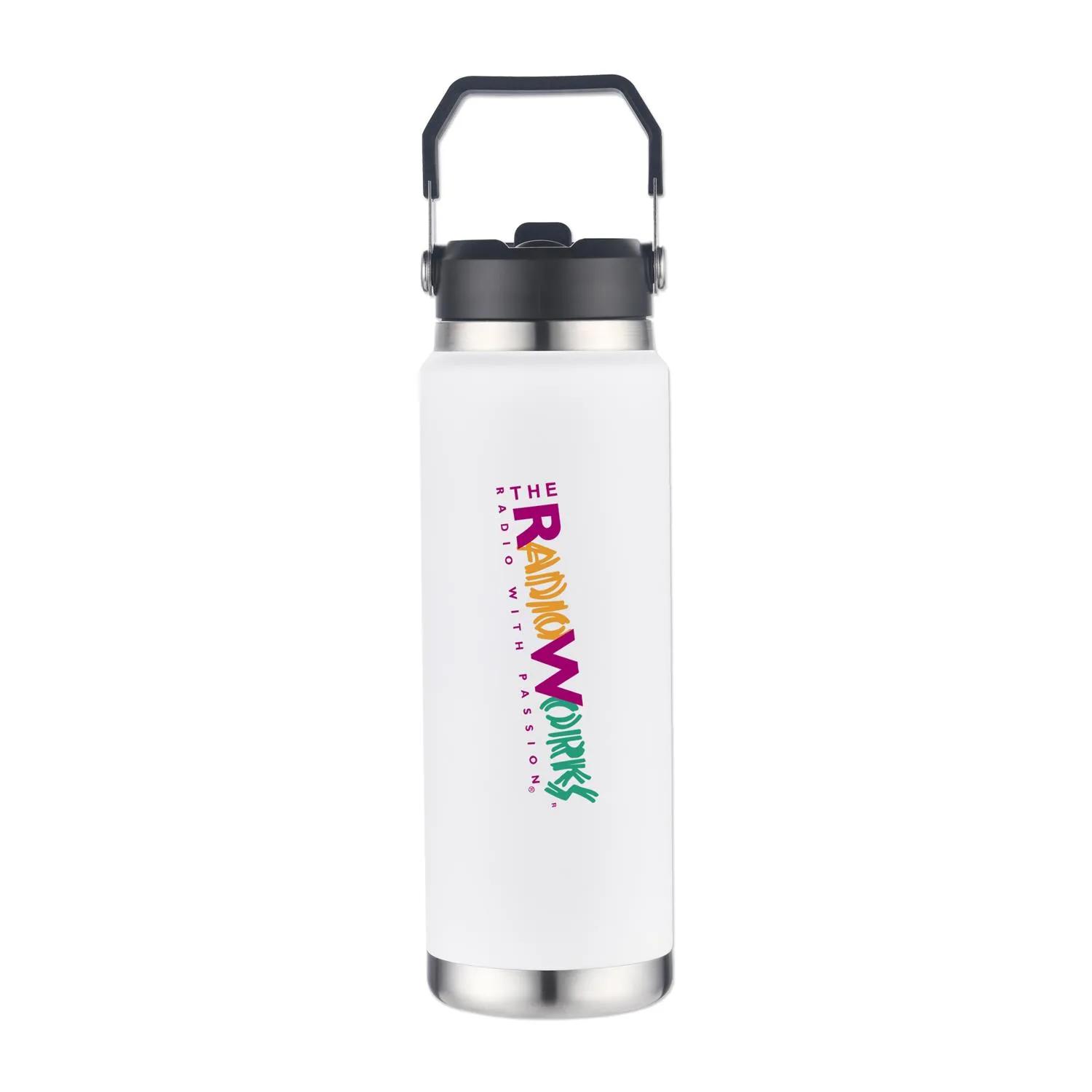 Vacuum Water Bottle with Straw Carry Handle - 30 oz - product view 2