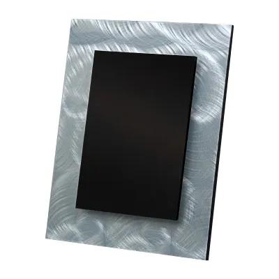 Wall Plaque Silver Swirl Black Aluminum - 8 x 10 in - product view 2