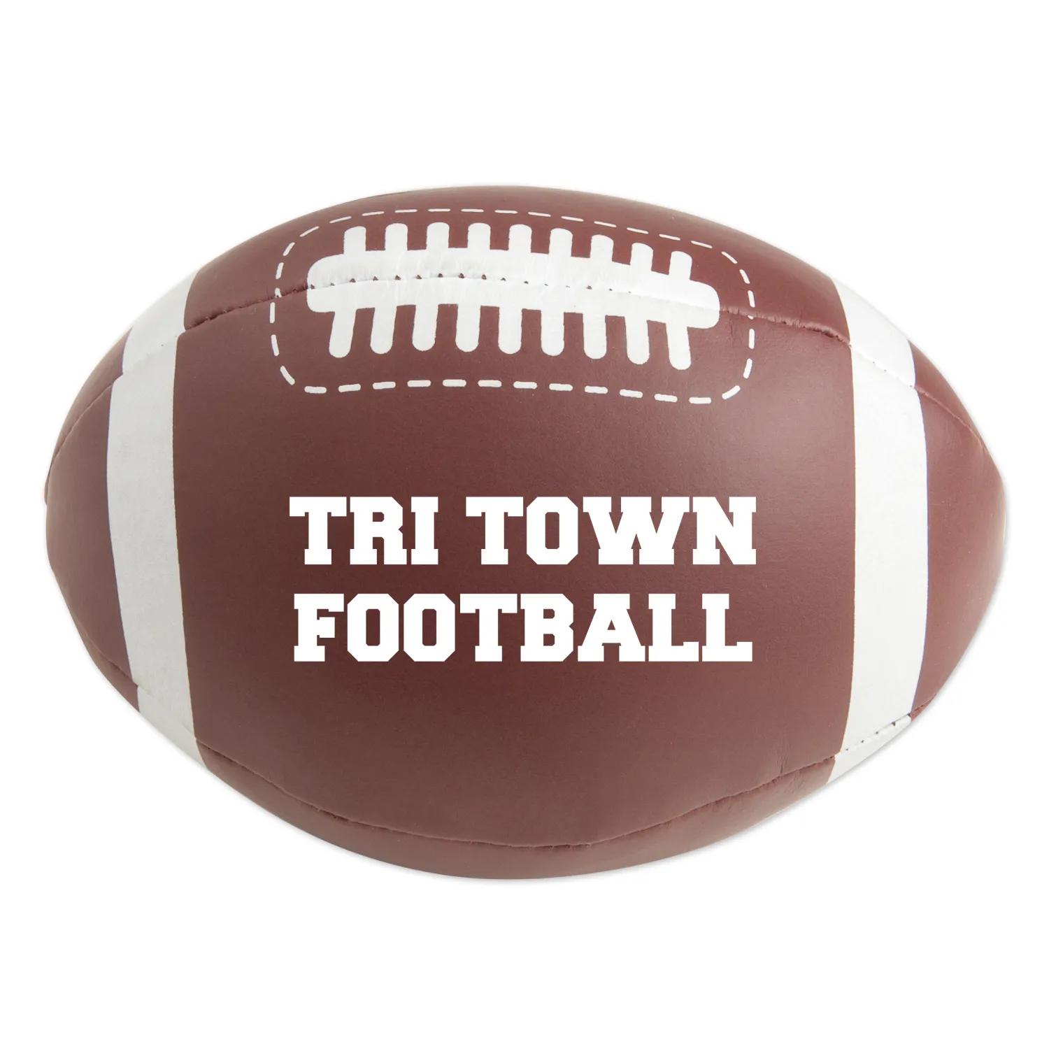 Stuffed Football Vinyl Kids Toy Custom Imprint - 4 in - product view 2