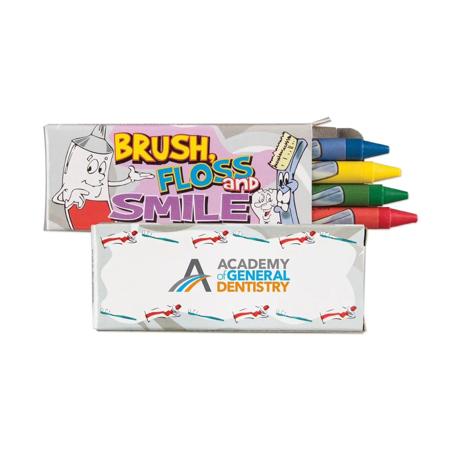 Dental Crayons Wax 4-Pack Educational Custom Imprint