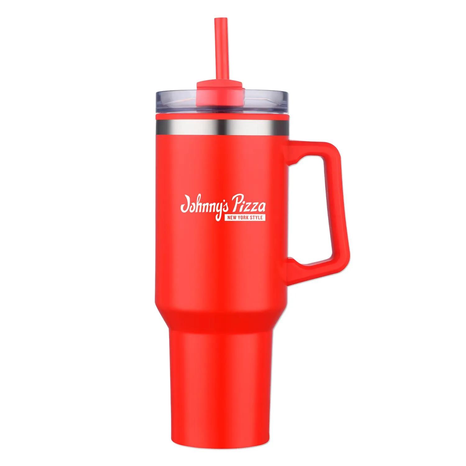 Travel Mug Stainless Steel Handle Vacuum - 40 oz - product view 4