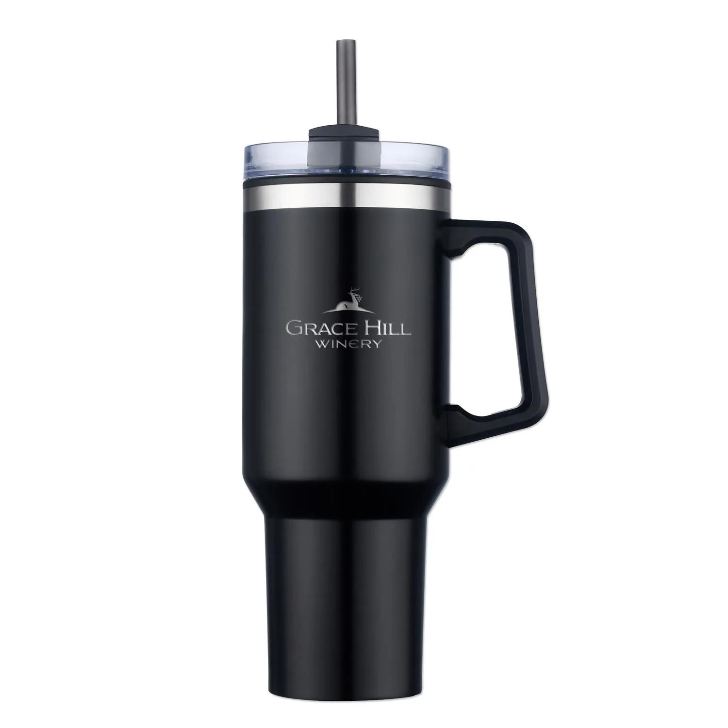 Travel Mug Stainless Steel Handle Vacuum - 40 oz - product view 5