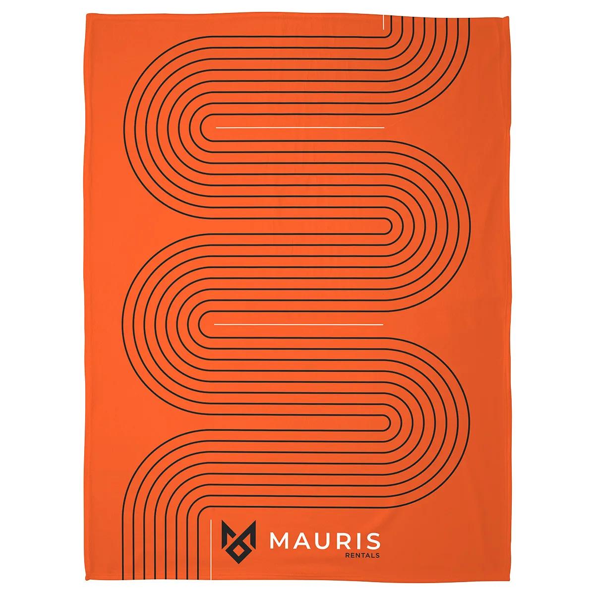 Silk Touch Blanket 50" x 60" 300GSM Polyester - Full Color - promotional product with custom logo