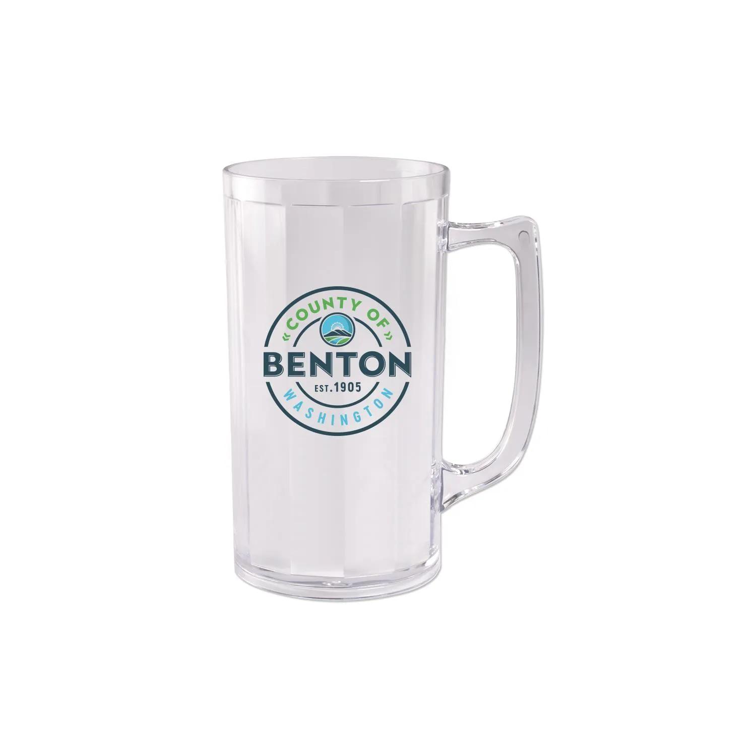 Beer Mug Sampler Plastic Fluted with Handle - 5 oz