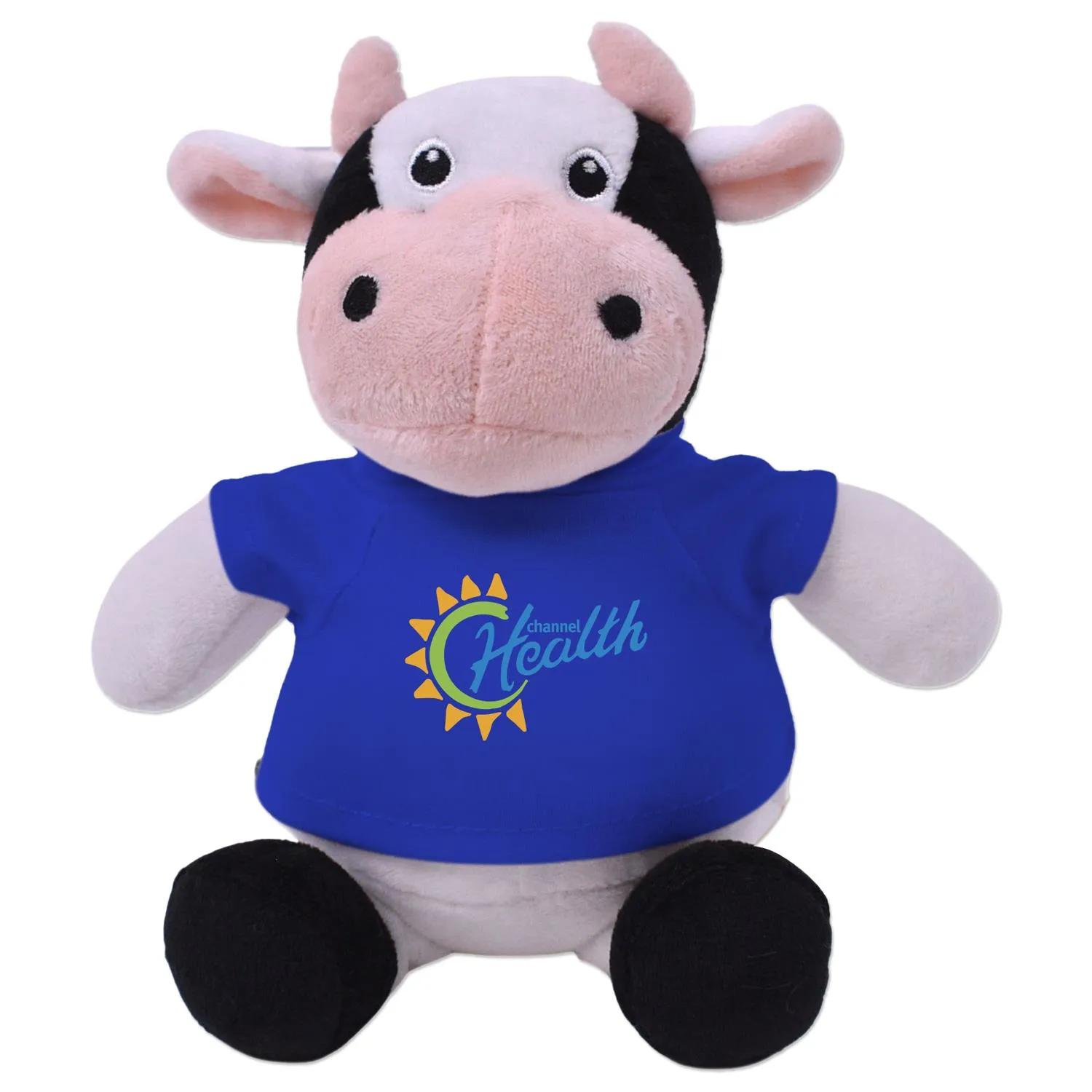 Casey Cow Plush Toy Recycled Polyester Soft - 6 in - product view 3