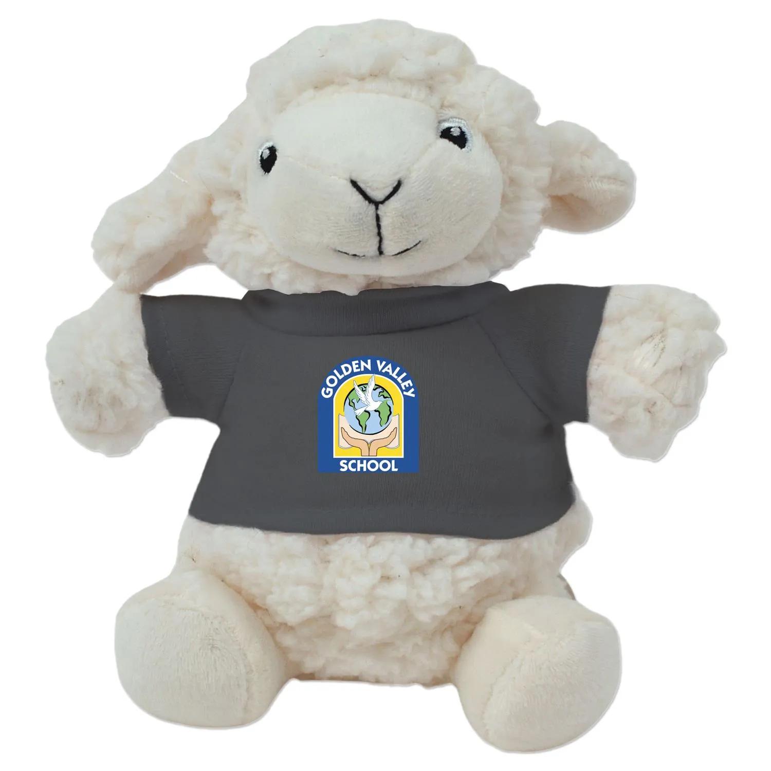 Lamb Plush Toy Eco-Friendly Recycled Polyester - 6 in - product view 4