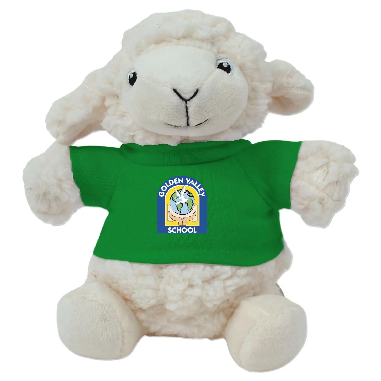 Lamb Plush Toy Eco-Friendly Recycled Polyester - 6 in - product view 5
