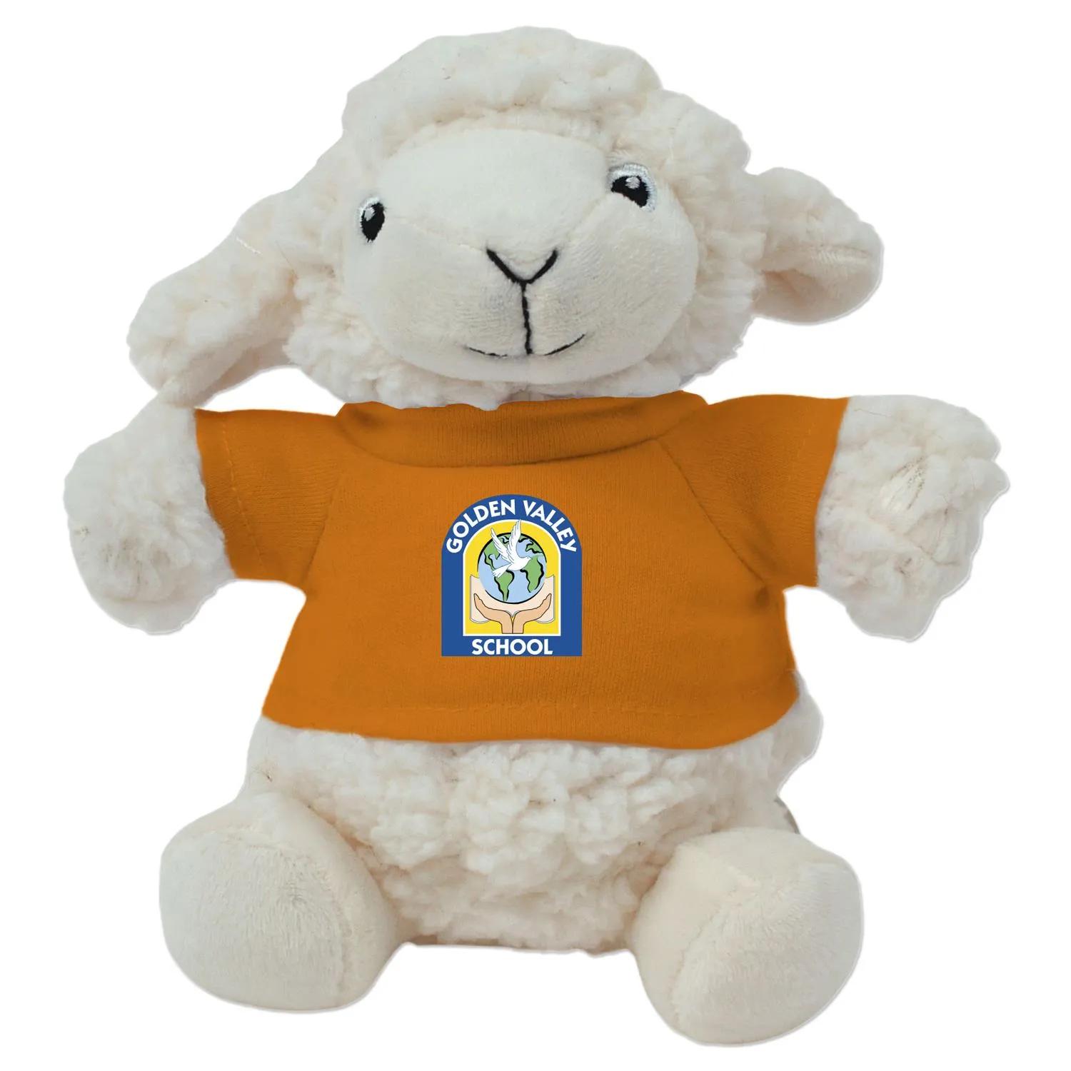 Lamb Plush Toy Eco-Friendly Recycled Polyester - 6 in - product view 7