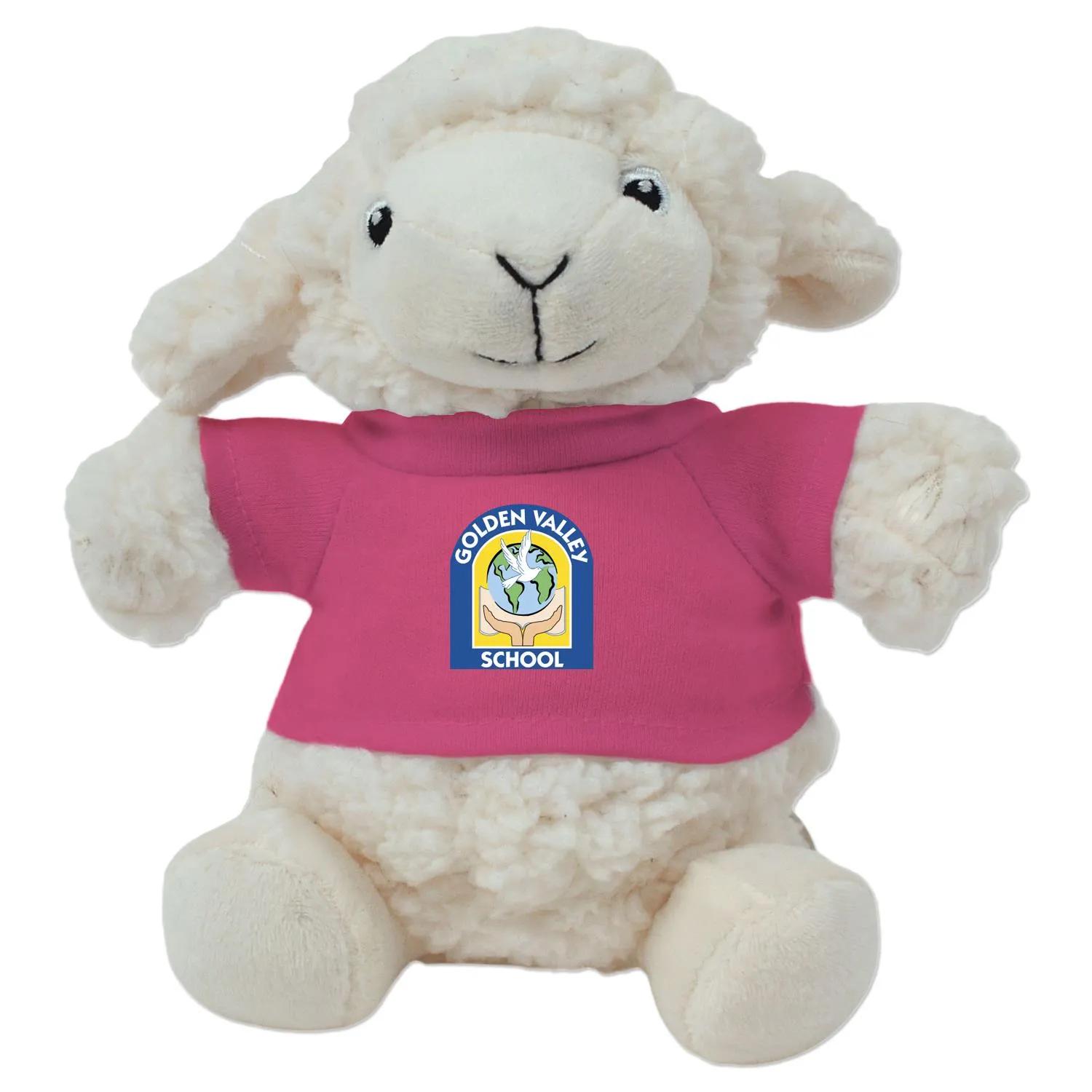 Lamb Plush Toy Eco-Friendly Recycled Polyester - 6 in - product view 8
