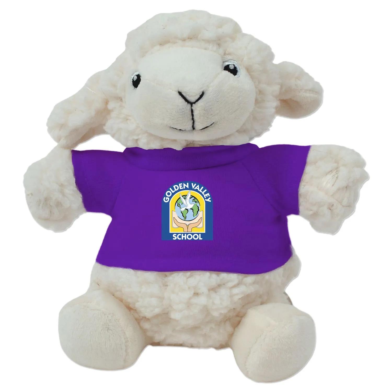 Lamb Plush Toy Eco-Friendly Recycled Polyester - 6 in - product view 9