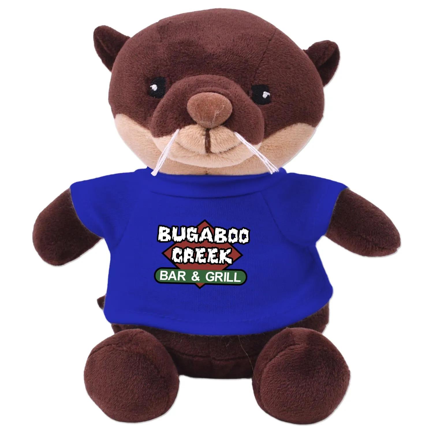 Otter Plush Toy Eco-Friendly Recycled Polyester - 6 in - product view 3