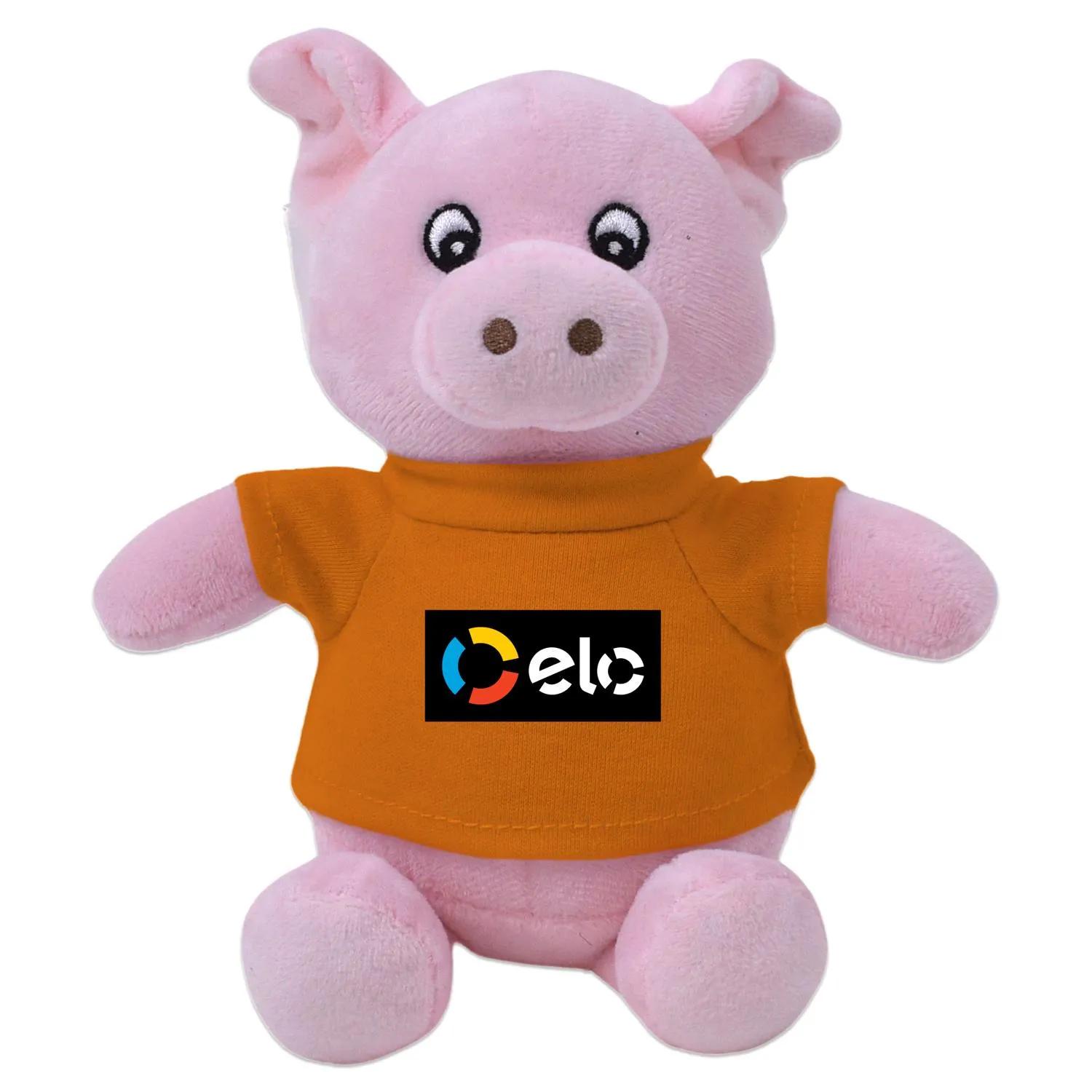 Pig Plush Toy Eco-Friendly Recycled Polyester - 6 in - product view 7