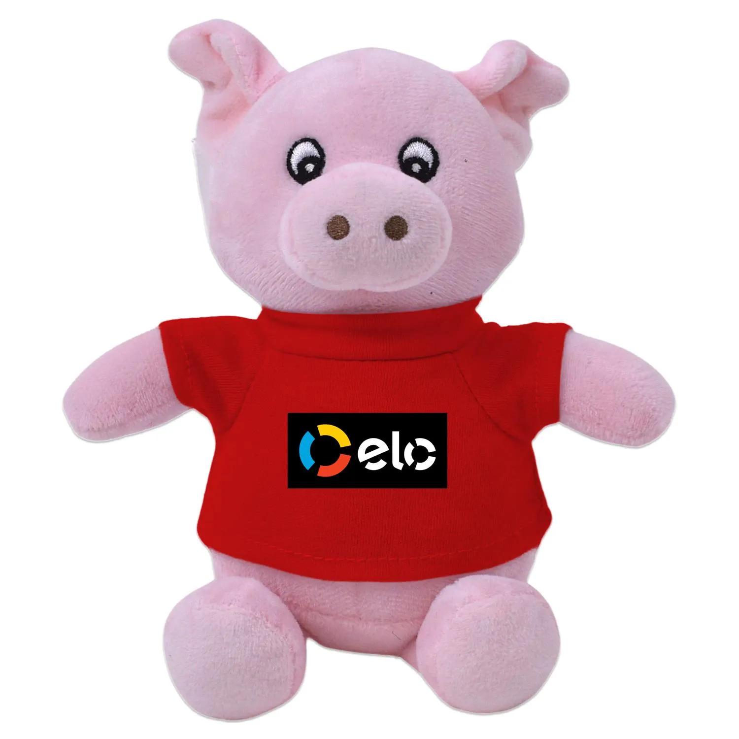 Pig Plush Toy Eco-Friendly Recycled Polyester - 6 in - product view 10