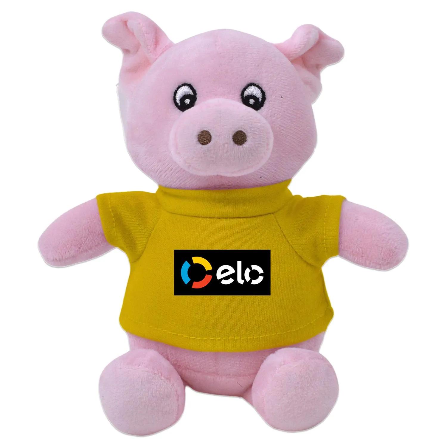 Pig Plush Toy Eco-Friendly Recycled Polyester - 6 in - product view 13