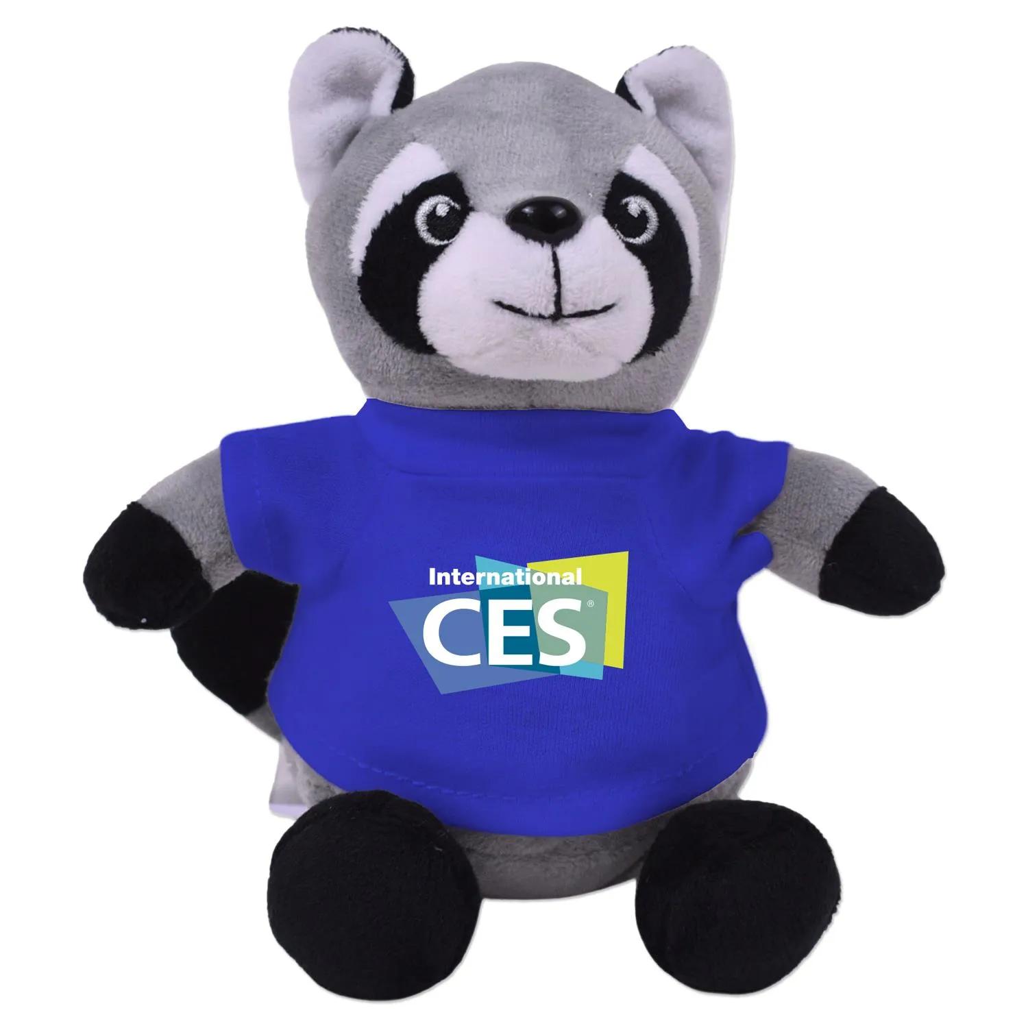 Raccoon Plush Toy Eco-Friendly Recycled Polyester - 6 in - product view 3