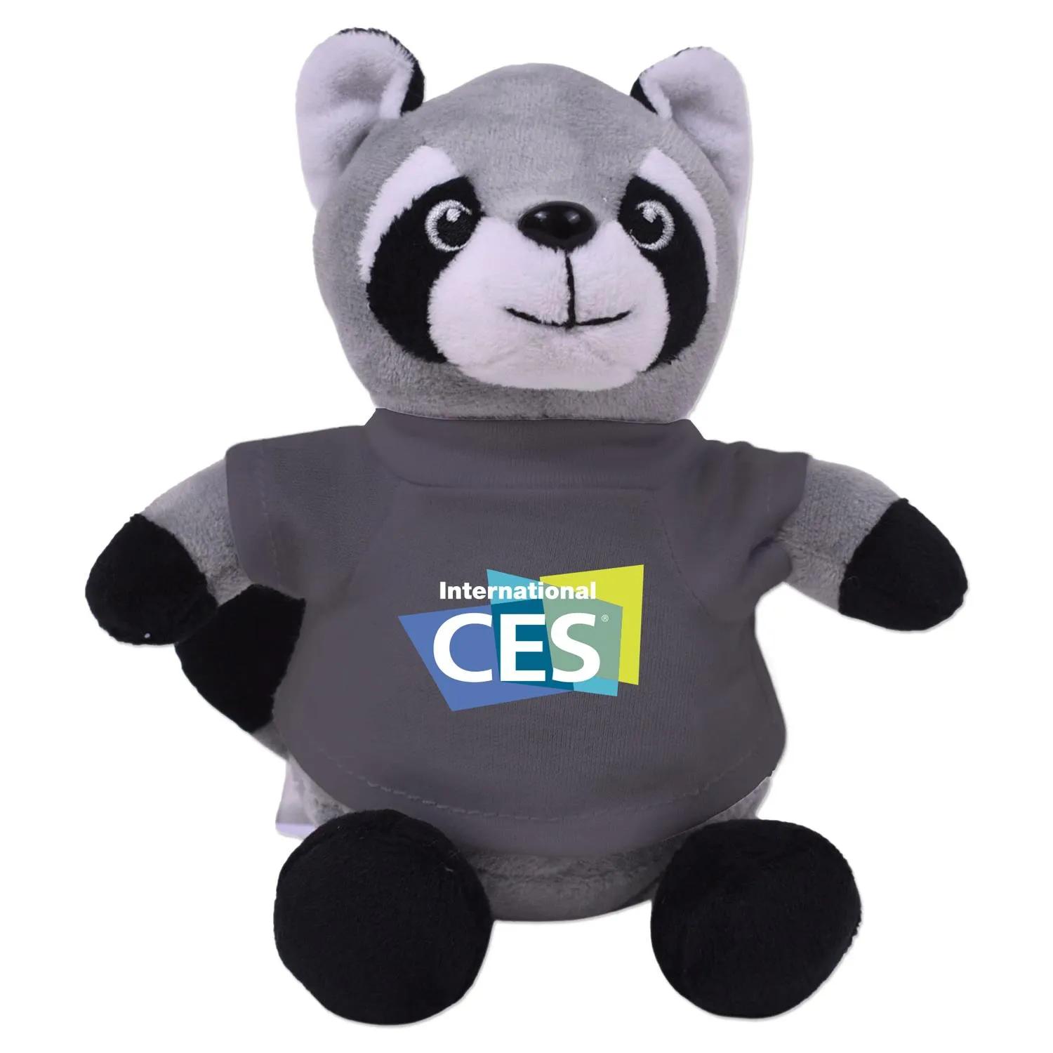 Raccoon Plush Toy Eco-Friendly Recycled Polyester - 6 in - product view 4